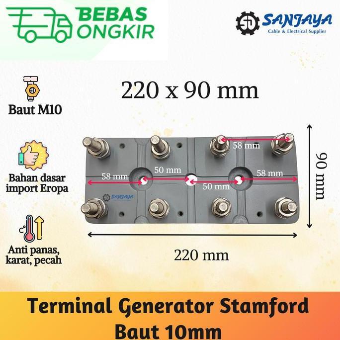 Terminal Dinamo Generator Stamford Baut 10Mm M10 220X90Mm
