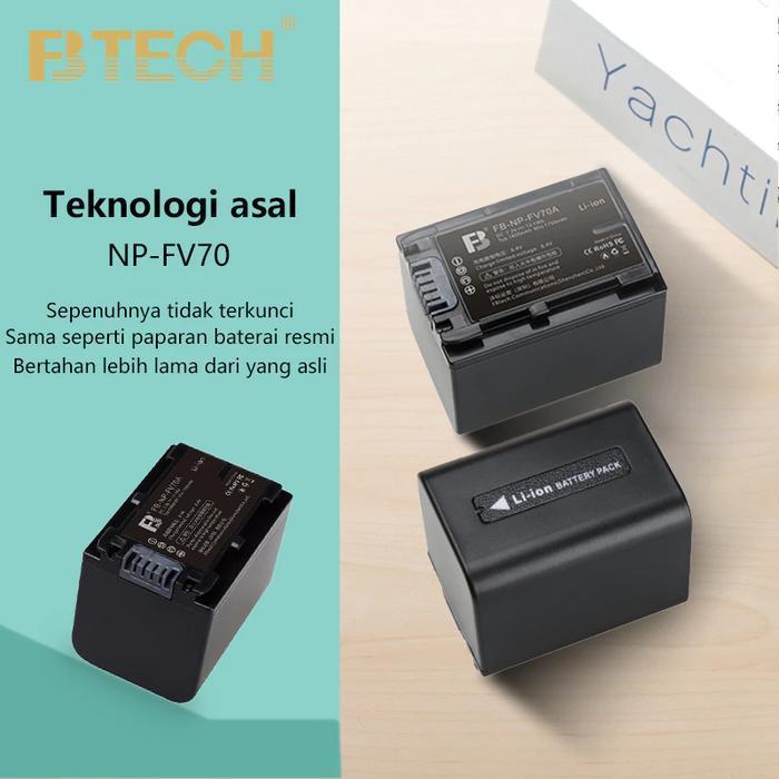 Baterai/Batre Np-Fv70A  Np-Fv70 Untuk Hdr-Cx450 Fdr-Ax700 Ax40 Ax60 Ax100E Axp55 Pj675 Dev-50 Kapasi