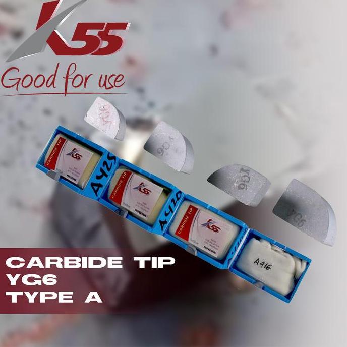 K55 Mata Widia Tipe A Pahat Bubut Milling Bor - Carbide Tip A Type Terbaru 
