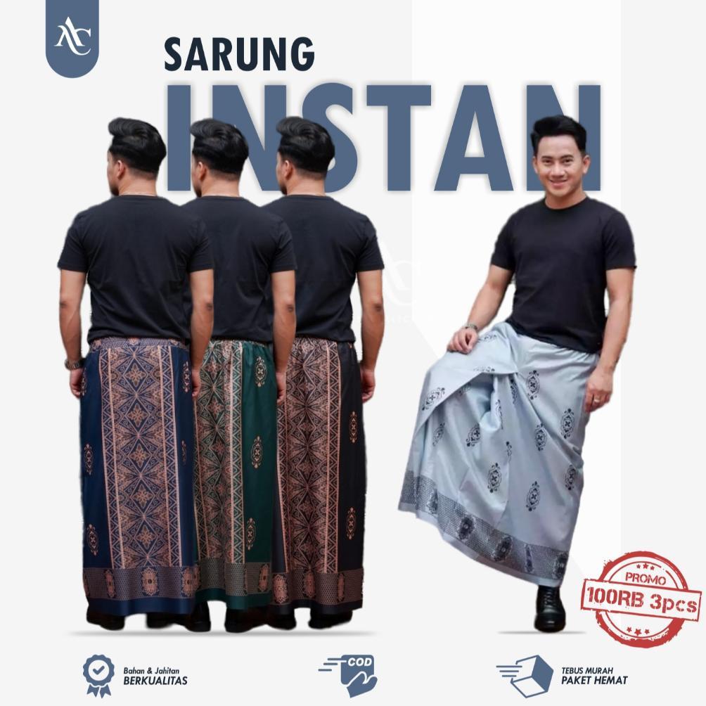 Terlaris Sarung Instan Dewasa Santri/Santriwati  Sarung Instan Pria Dewasa  Sarung Batik Pria Dewasa
