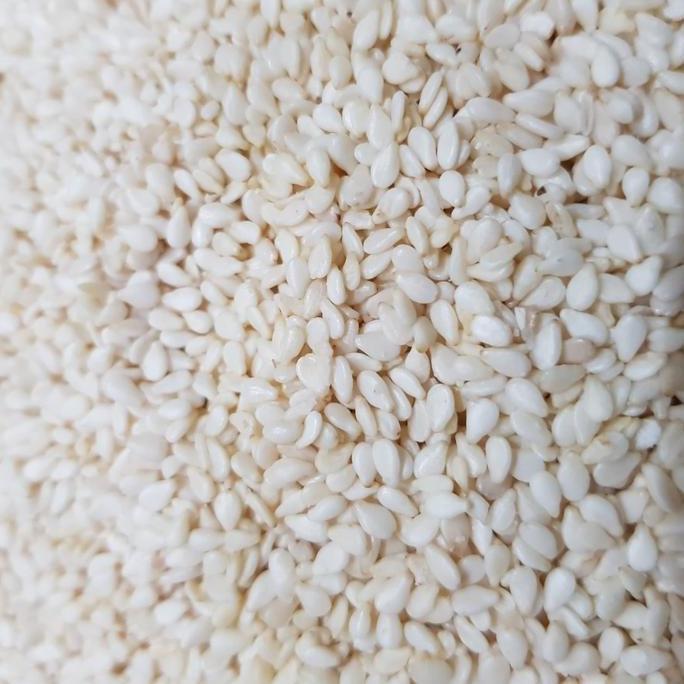 BIJI WIJEN PUTIH / WHITE SESAME SEEDS MENTAH 1 KG repack / GROSIR