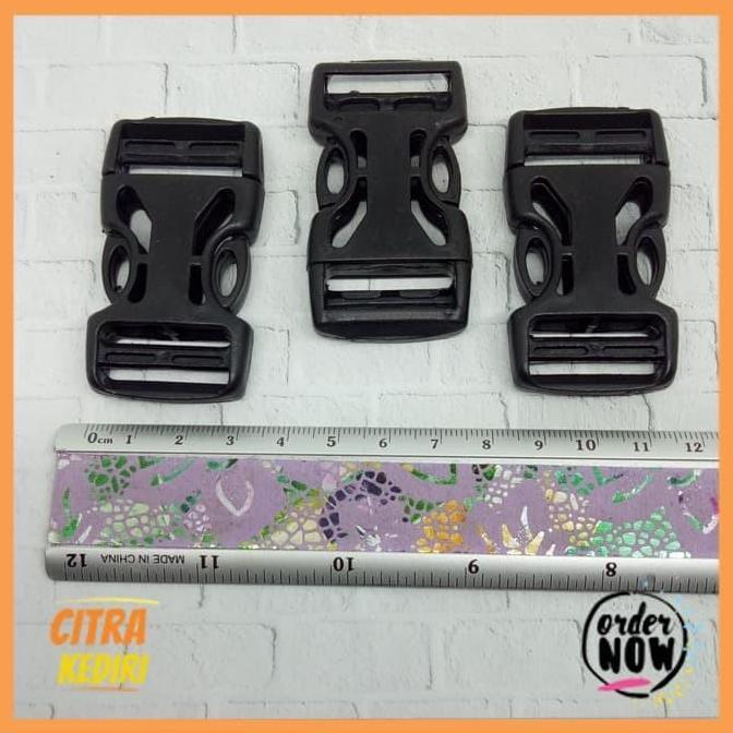 Slop 2,5cm - buckle Hitam - kunci sodok