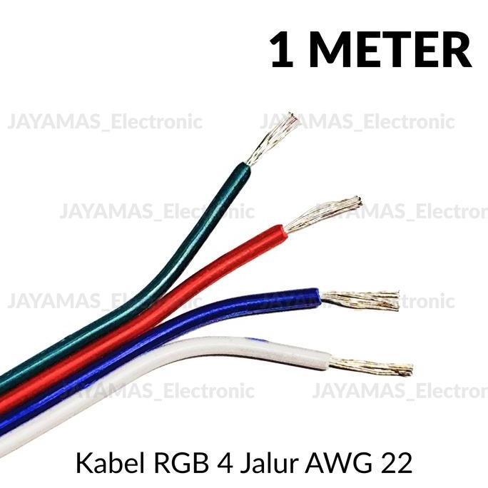 Promo Kabel Rgb 4 Jalur Awg 22 Harga Grosir / Kabel 4 Pin / Kabel Led Strips Rgb 4 Warna Cod