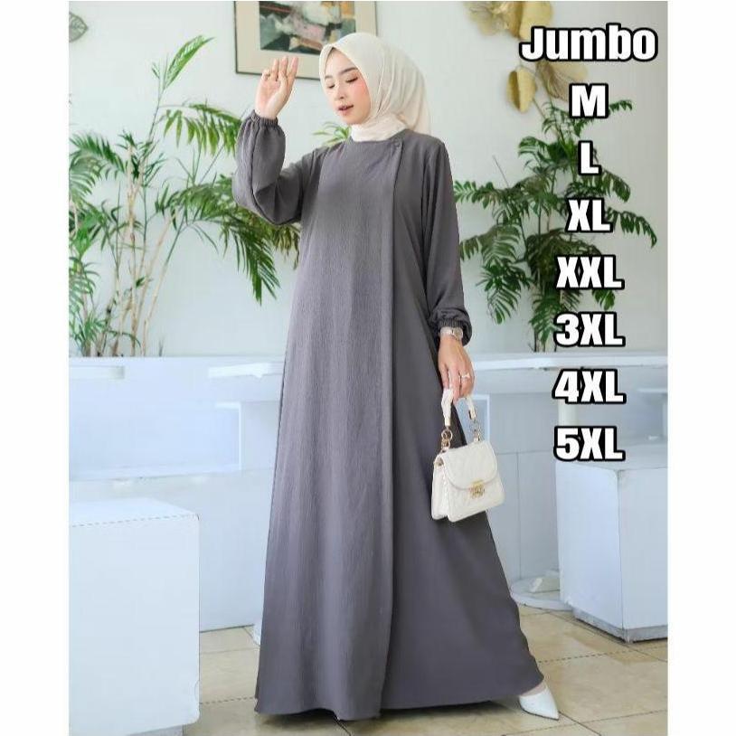 Diskont Maryam Dress Gamis Simpel Elegan Polos Ukuran Jumbo Ld 140 // Gamis Jumbo Simpel Polos // Ga