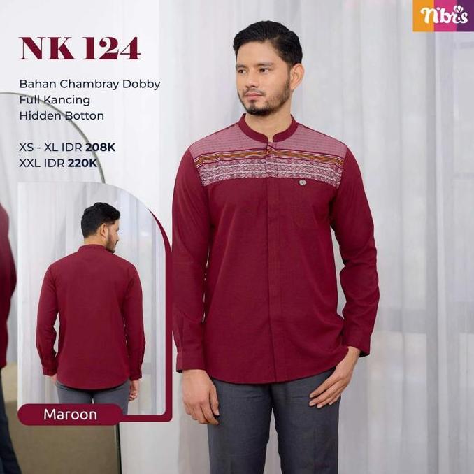 Parling Laris Nibras Nk124 Koko Pria Lengan Panjang Dobby Promo Terbaru 55%