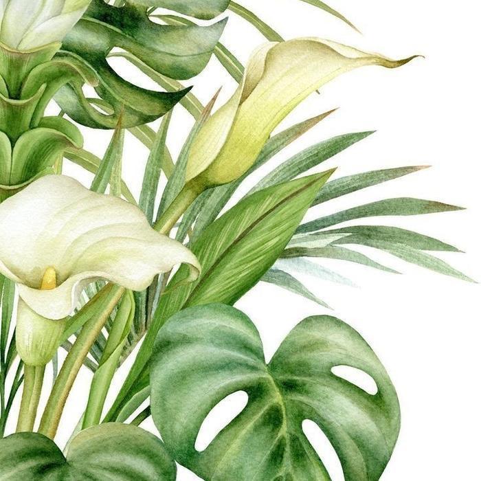 lukisan kanvas painting daun monteran lukisan dinding dekorasi rumah