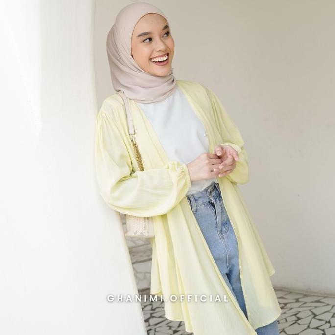 Ghanimi - Selena Outer / Outer Wanita / Outer Polos Wanita / Cardigan Wanita / Atasan Kerja Panjang 
