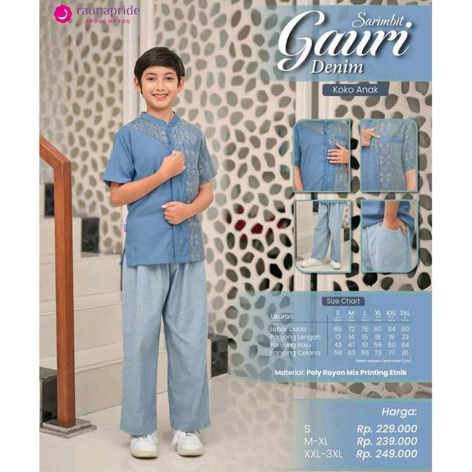 Sarimbit Gauri Denim By Raunapride Baju Lebaran Keluarga I Couplean Sarimbit Keluarga