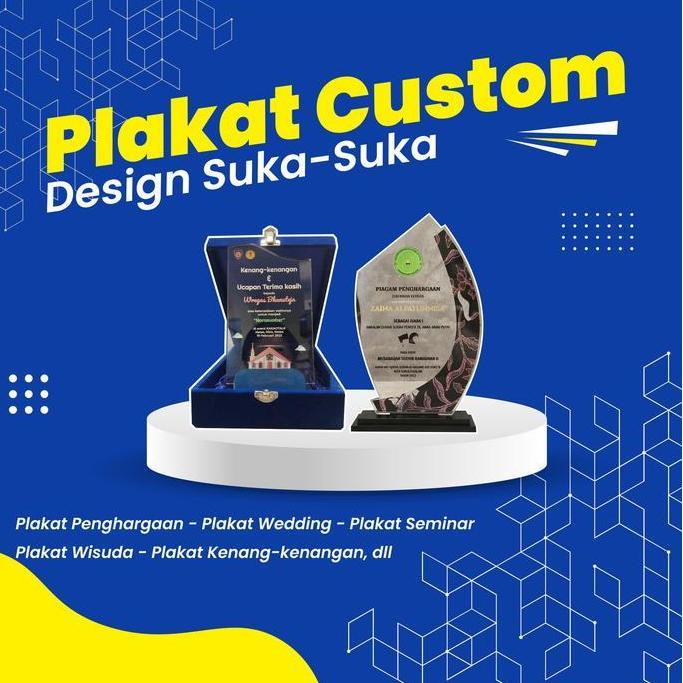 piala plakat akrilik trophy medali TEBAL 5MM