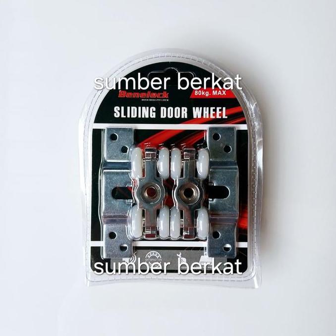 Roda pintu sliding benelock , Roda pintu geser , Roda sliding set , Roda geser benelock