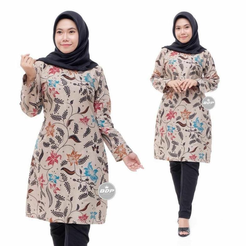 Atasan Batik Wanita Jumbo Ld 130 / Tunik Jumbo Ld 130 Terbaru 2022 / Batik Tunik / Atasan Tunik / Ba