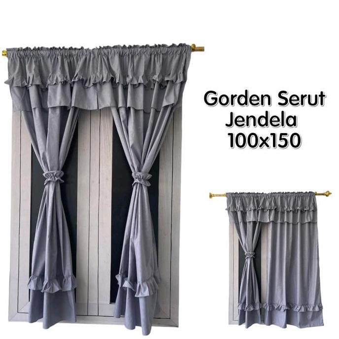 4Pcs gorden serut JENDELA pony embos polos free tali ikat pita