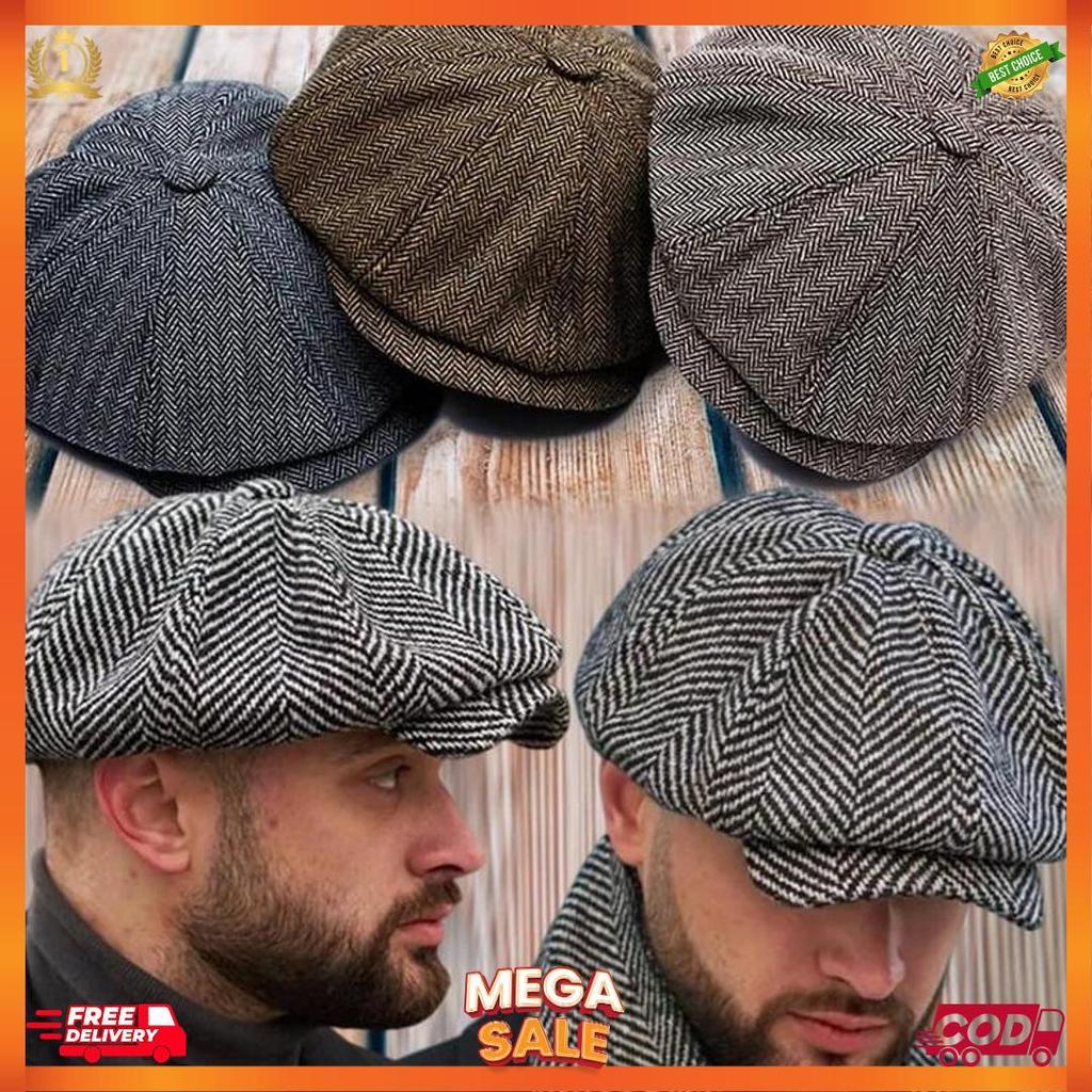 Topi Pet Apolo/Topi Seniman/Topi Zaman Dulu/Topi Newsboy [K2]