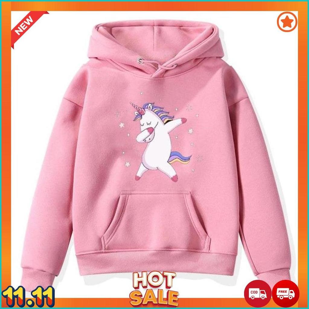 Jaket Anak Perempuan Motif Kuda Unicorn-Bahan Lembut [K2]