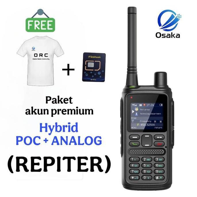 Promo Ht Poc Hybrid P200 Poc+Analoh Uhf Permanen Premium Walkie Talkie