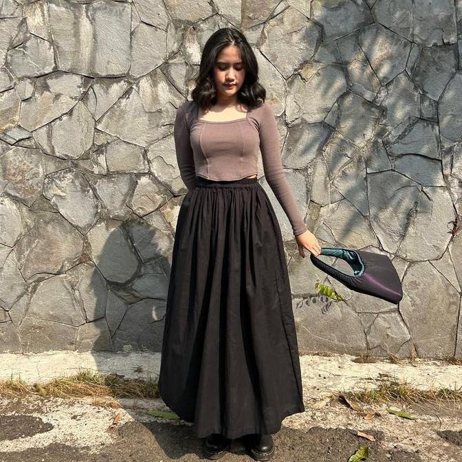 Rosie Skirt ByNeeth - Rok linen - Rok basic - Rok korean style - Rok ngembang