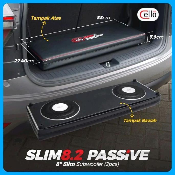 Promo Cello Slim 8.2 / Slim8.2 Passive - Subwoofer 8" Inch Pasif