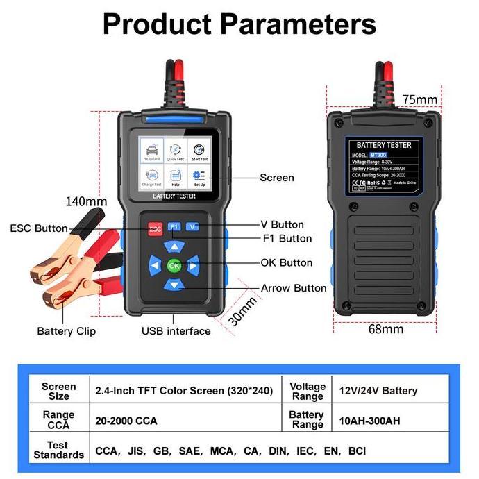 Promo Battery Tester Digital Print Te St Aki Detektor Baterai Multi Language