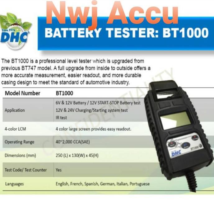 Sale Aki Tester Dhc Bt 1000 Analyser Aki Digital Printer