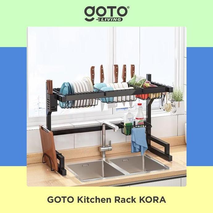 Goto Kora Rak Piring Bumbu Dapur Kitchen Rack Portable Minimalis