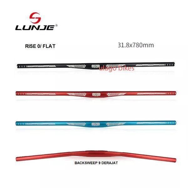 handlebar flat LUNJE OS 31.8 alloy handle bar stang MTB wake raze mxl