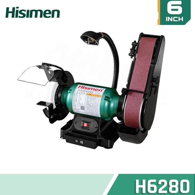 Hisimen H6280 6" Combo Bench Grinder & Belt Sander