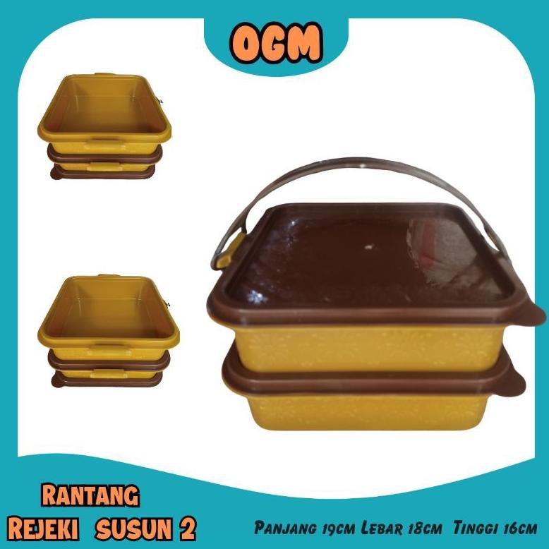 Sale RANTANG SUSUN 2 KOTAK REJEKI / RANTANG SUSUN 2 MURAH / RANTANG HAJATAN  SUSUN 2