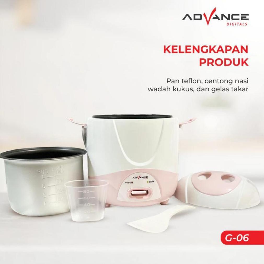 NEW Advance Digitals Mini Rice Coocker G06 Rice Coocker Kecil Anak Kosan Low Watt Penanak Nasi Mini