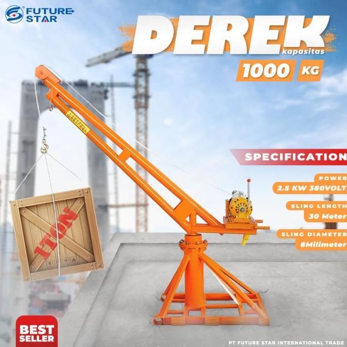 DEREK LISTRIK / MINI CRANE 1 TON  Lifting Hoist Electric Feeding Elevator Building Decoration Small 