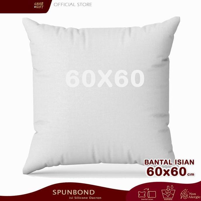 Bantal Sofa Isian Spunbond 60 x 60 cm Untuk Sarung Bantal Ukuran Besar 60x60