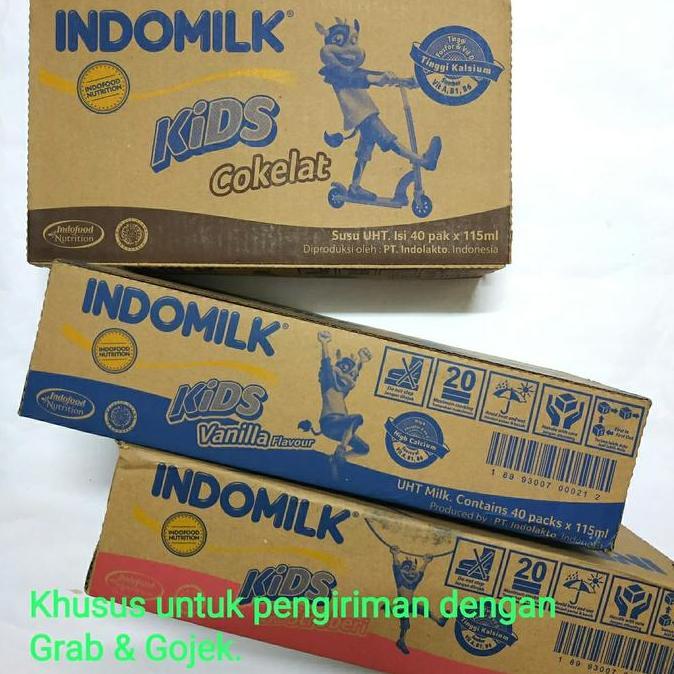 [per Carton] Indomilk Kids susu UHT 115ml | dus isi 40 pcs