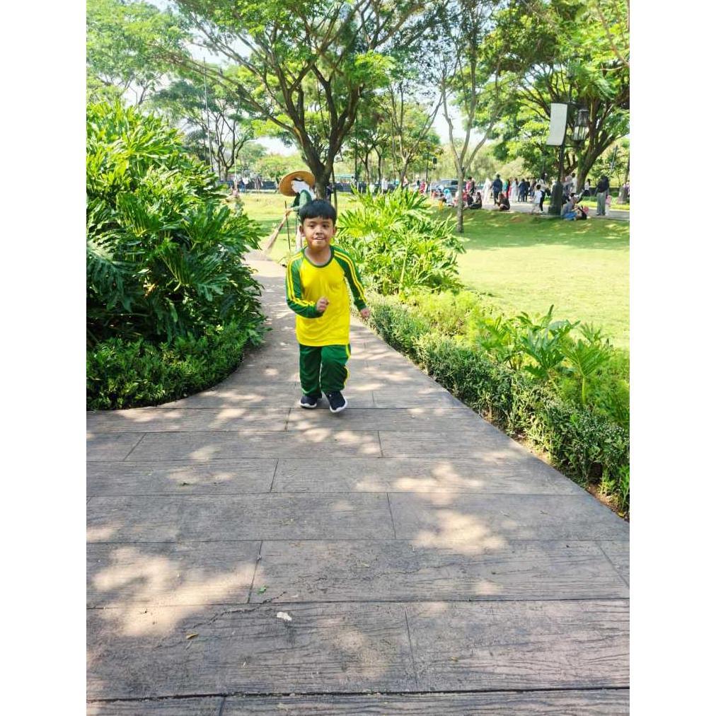 FAVORIT Setelan Olahraga Anak Sekolah Training TK SD SMP SMA | Baju Olahraga Anak Murah Adem Kuning 