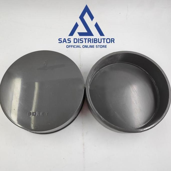 Sale (Dus 100 Pcs) Dop 4" Inch Pvc Soket / Dop Pipa 4" Inch D / Cap 4" In / Tutup Pipa 4" Inch / Pen