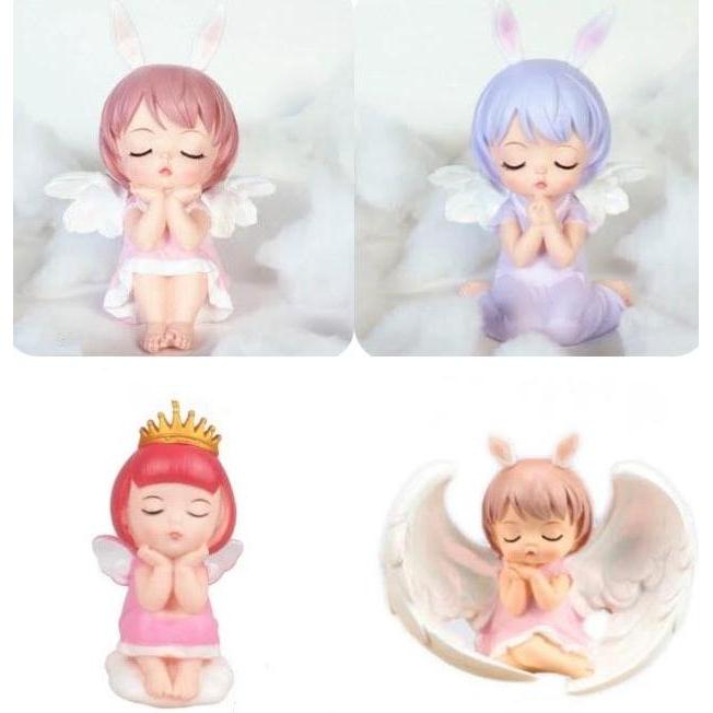 Topper Little Angel Hiasan Kue Baby Born Malaikat