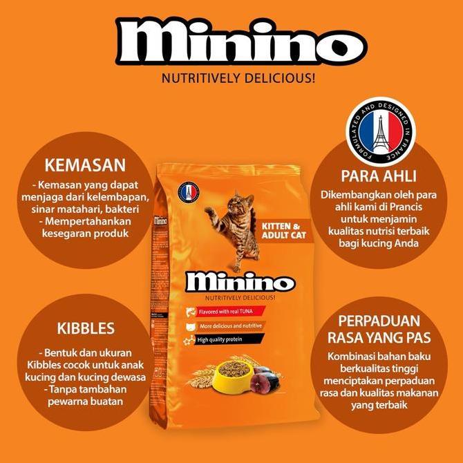 minino kitten adult 1kg pakan kucing minino tuna 1kg
