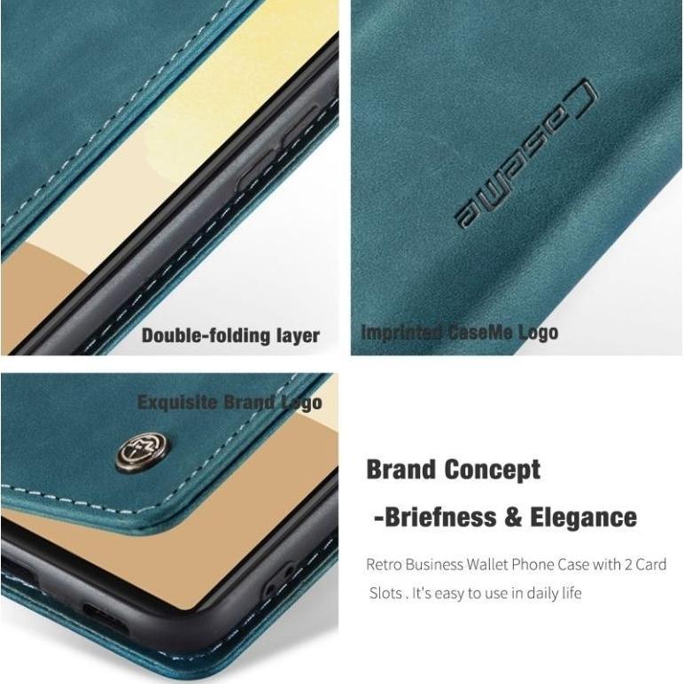 TERBARU VIVO V25 / VIVO V25E CASEME Flip Wallet Leather Case Cover Sarung Dompet LIPAT Kulit PU