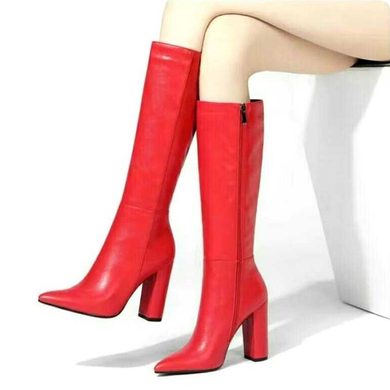 TERLARIS sepatu Boots heels panjang hak tau flat wanita fashion harga fromo