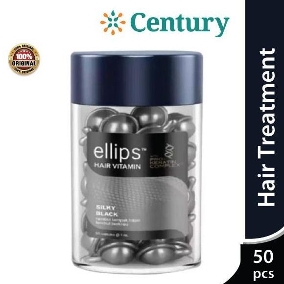 Ellips Hair Vitamin Silky Black 50's - Vitamin Rambut untuk Rambut Rontok