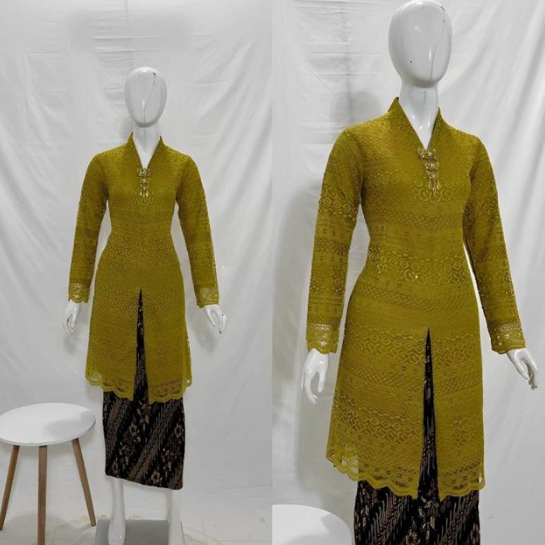 Hot Deals Atasan Kebaya Tunik Brokat Modern Kebaya Jumbo 3Xl Baju Kondangan Model Busui Resleting De