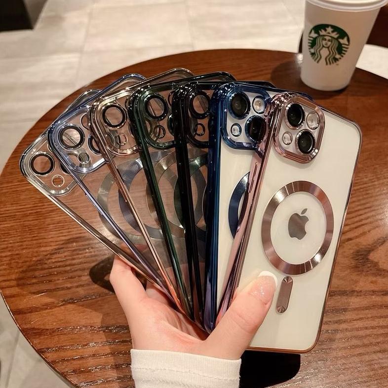 PROMO TERBARU Metallic Magsafe - Fullcover Softcase Compatible For Iphone 11 12 13 14 15 16 Mini Pro