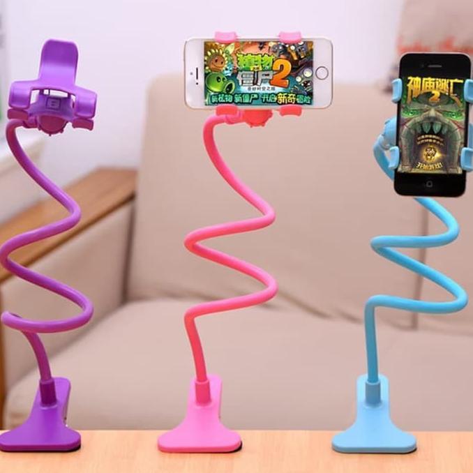 TERBARU Lazypod Stand Ranjang Lantai Meja Dudukan Hp Jepit Phone Holder