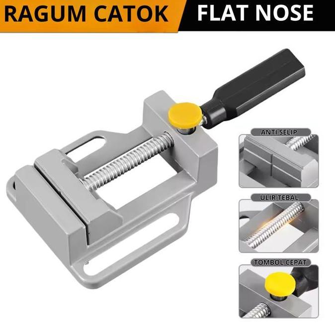 CHIYAQU Tanggem Penjepit Bor Mini Ragun Hoder Dudukan Mesin Bor Quick Release Penjepit Mini Ragum