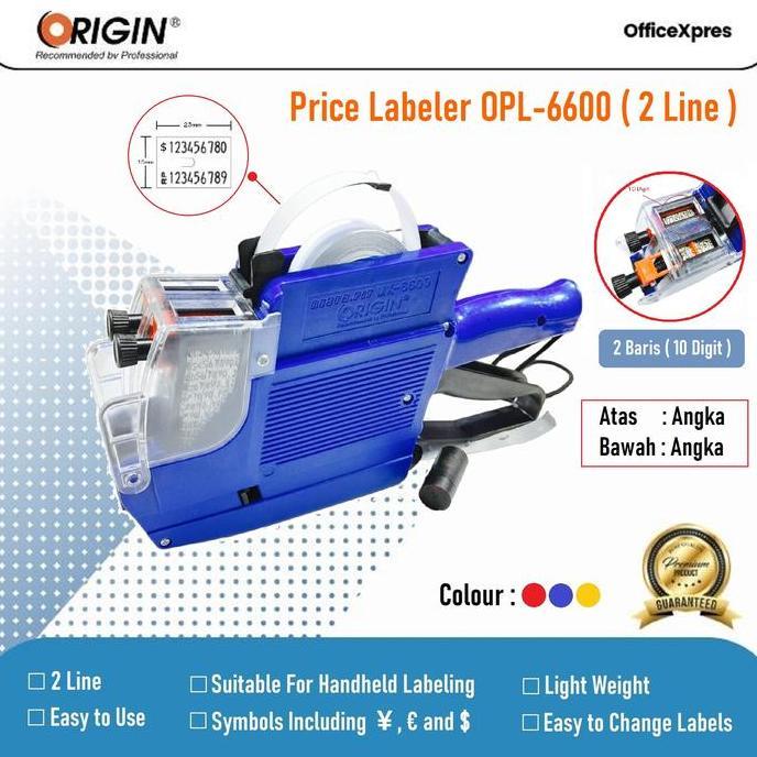 DERADUAJI Price Label 6600 2 Line / Alat Label Harga 2 Baris / Pencetak Harga