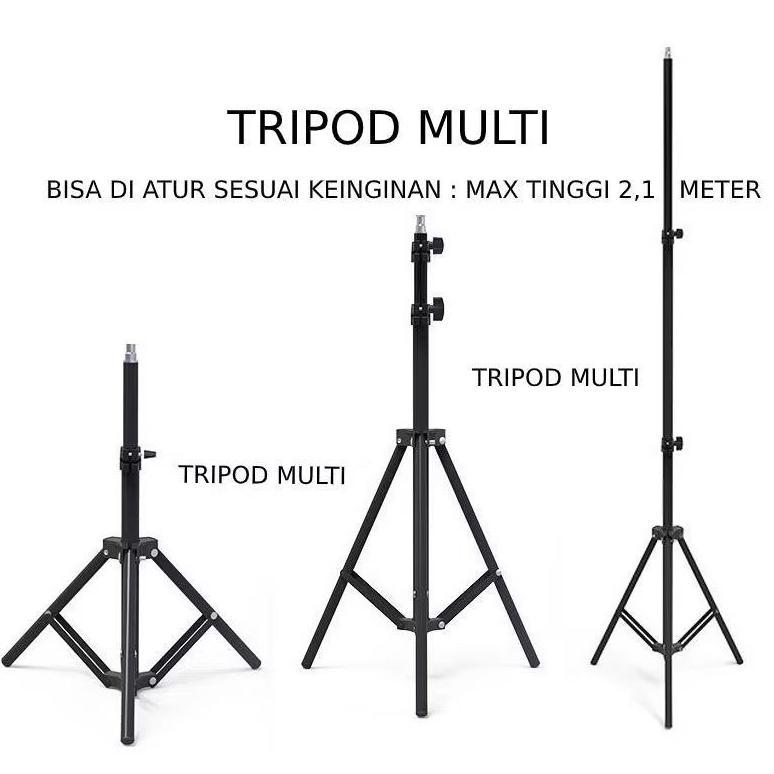 Sale TRIPOD Panjang 2.1 Meter Tripod HANDPHONE hp u holder Kaki Stabilizer 1m 1.6m Dan 2.1meter / Un