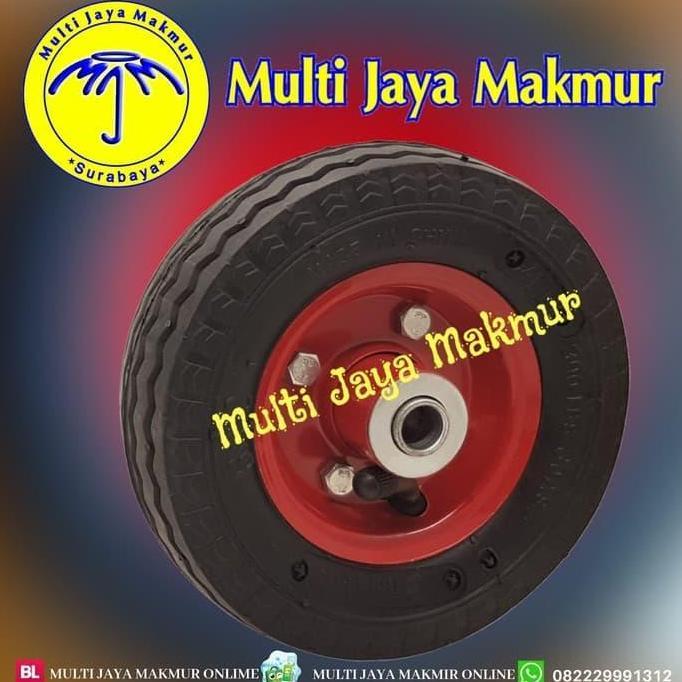 CHIYAQU RODA GEROBAK PASIR/ RODA KARET HITAM PNEUMATIC ONLY 10" TRIPLE S