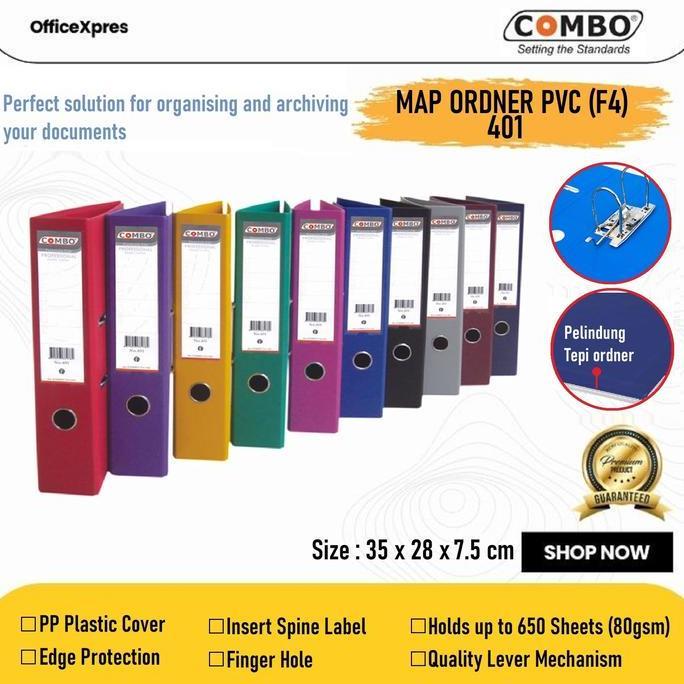DERADUAJI Ordner Map F4 Folio PVC / Ordner Map Plastik Legal File PVC 401 Combo