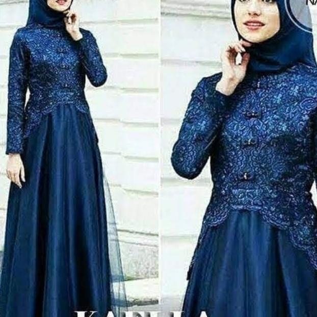 Gamis Brukat Maxy Kaella Premium Syari Kondangan Jumbo Elegan