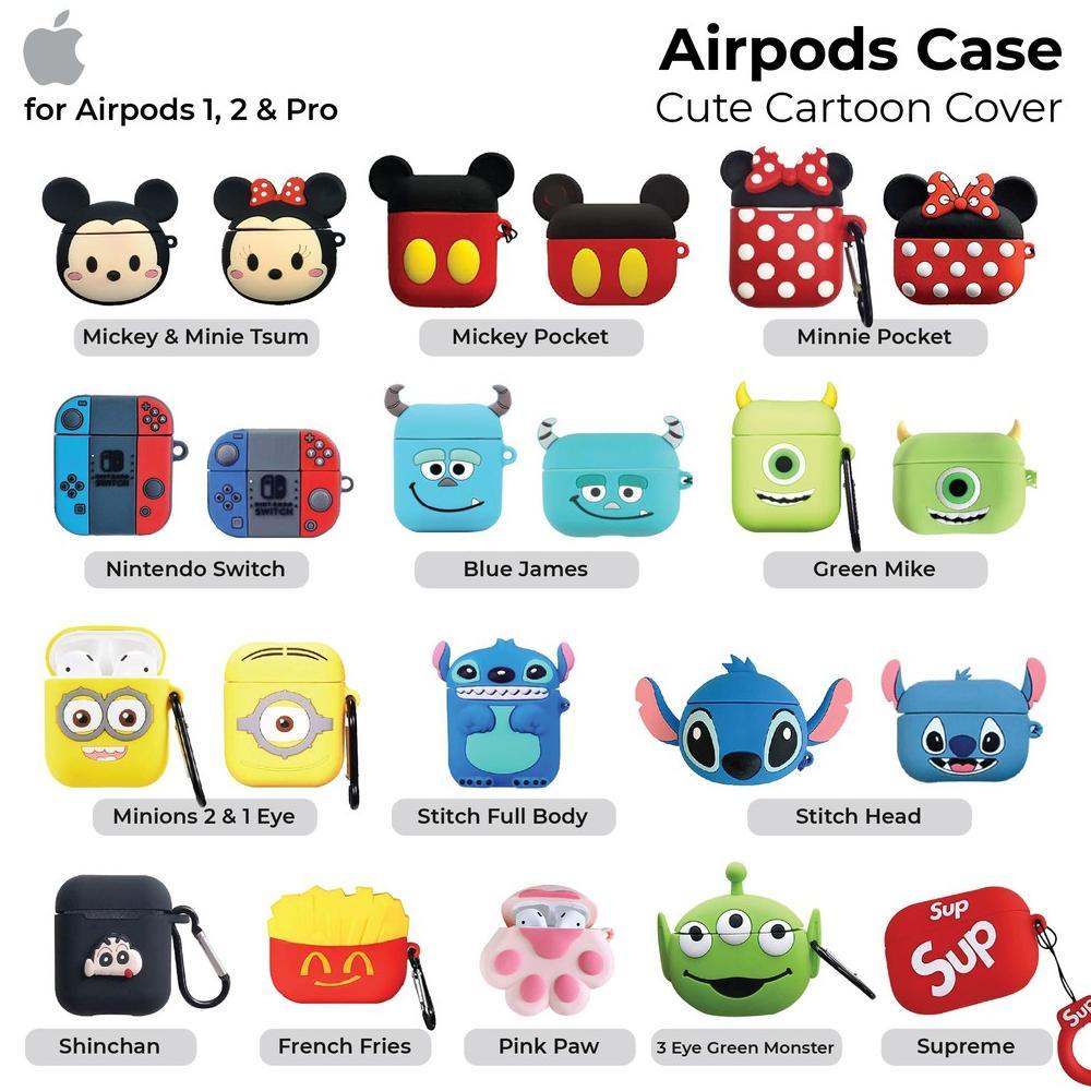 CUCI GUDANG Case i12 Airpods Gen 2 3D Lucu Karakter Inpods 12 1 2 Minion Pikachu Hello Kitty Pokebal