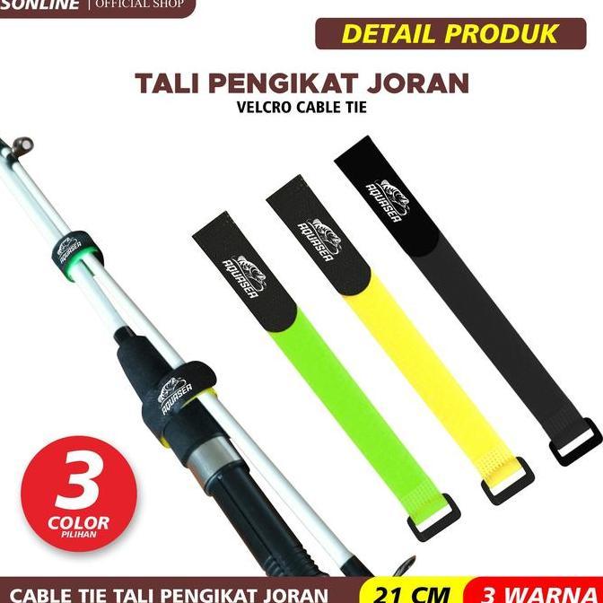 SONLINE Cable Tie Pengikat Joran 3 Warna /Kabel Tie/Kabel Alat Ikan Pancing original