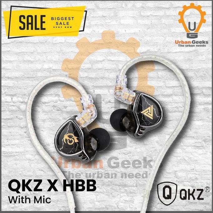Odio- Qkz X Hbb Titanium Coated Diaphragm Driver Hifi Earphones With Mic
